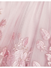 Monsoon Pink Baby Dahlia Floral Embroidered Dress - Image 3 of 3