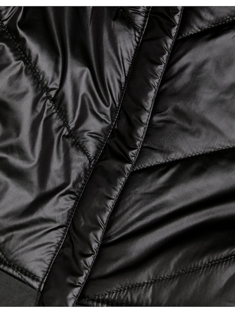 Monsoon Black Faux Fur Hooded A-Line Puffer Coat - Image 3 of 3
