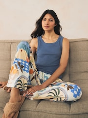 Blue Palms Rib Vest Pyjamas - Image 1 of 1