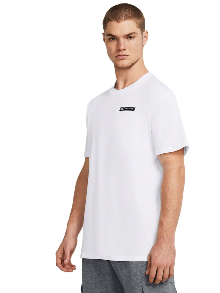 Under Armour White Heavy Weight Label T-Shirt - Image 1 of 5