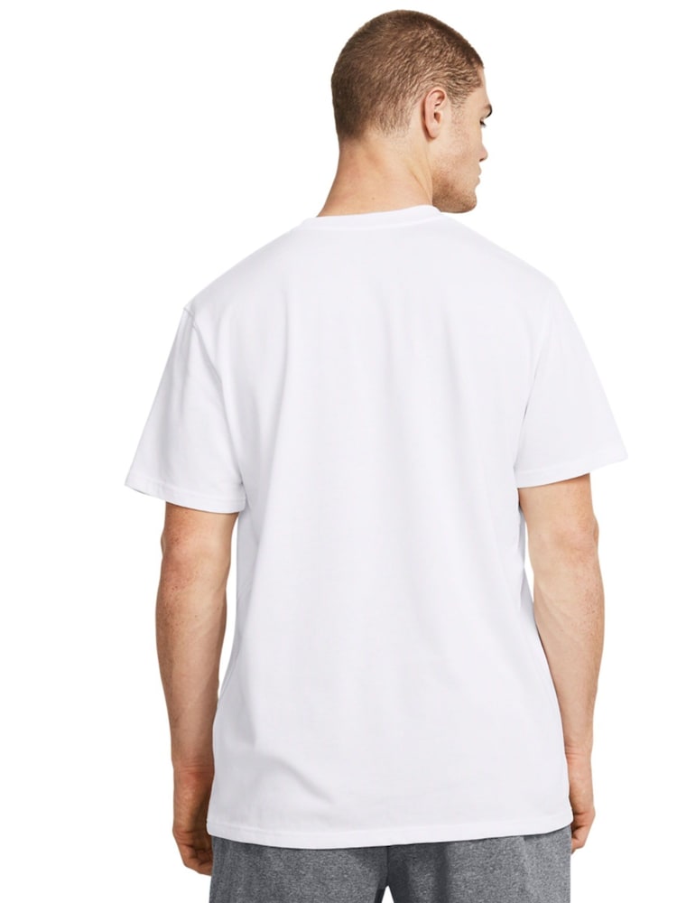 Under Armour White Heavy Weight Label T-Shirt - Image 2 of 5