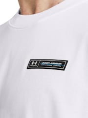 Under Armour White Heavy Weight Label T-Shirt - Image 3 of 5