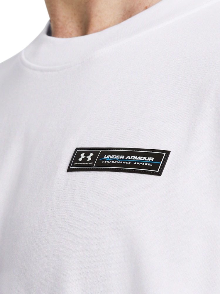Under Armour White Heavy Weight Label T-Shirt - Image 3 of 5