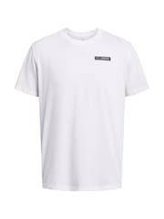 Under Armour White Heavy Weight Label T-Shirt - Image 4 of 5