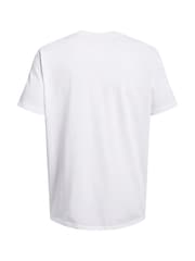 Under Armour White Heavy Weight Label T-Shirt - Image 5 of 5