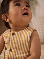 Yellow Stripe Baby Woven Romper (0mths-2yrs) - Image 3 of 10