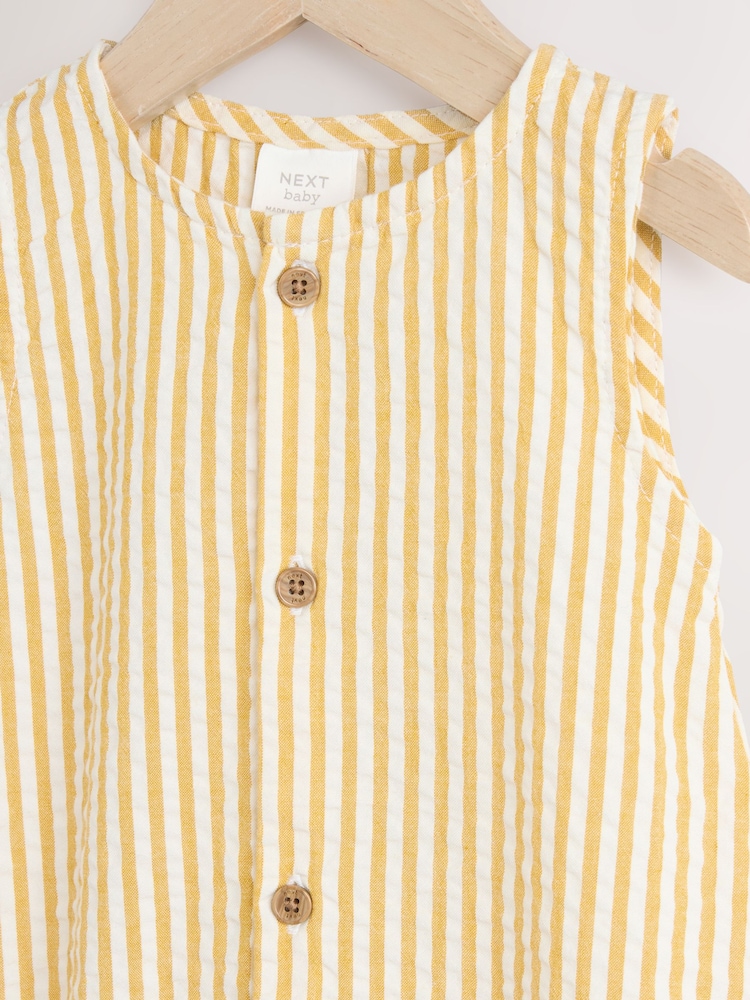 Yellow Stripe Baby Woven Romper (0mths-2yrs) - Image 7 of 10