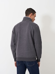 Crew Clothing Grey Light Classic Quarter Zip Sweatshirt - Image 2 of 5