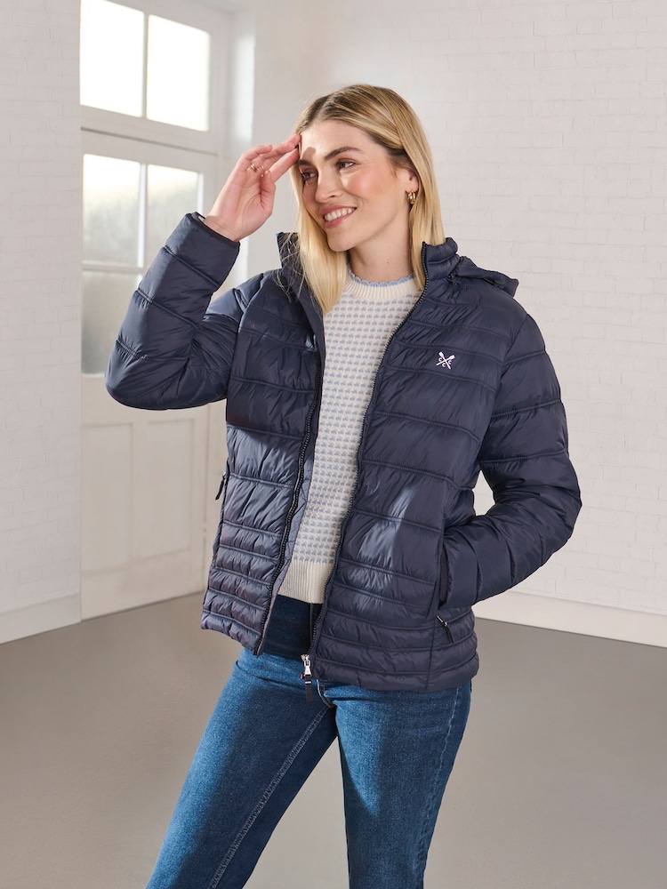 Crew Clothing Company Blue Lightweight Padded Jacket - Image 1 of 7