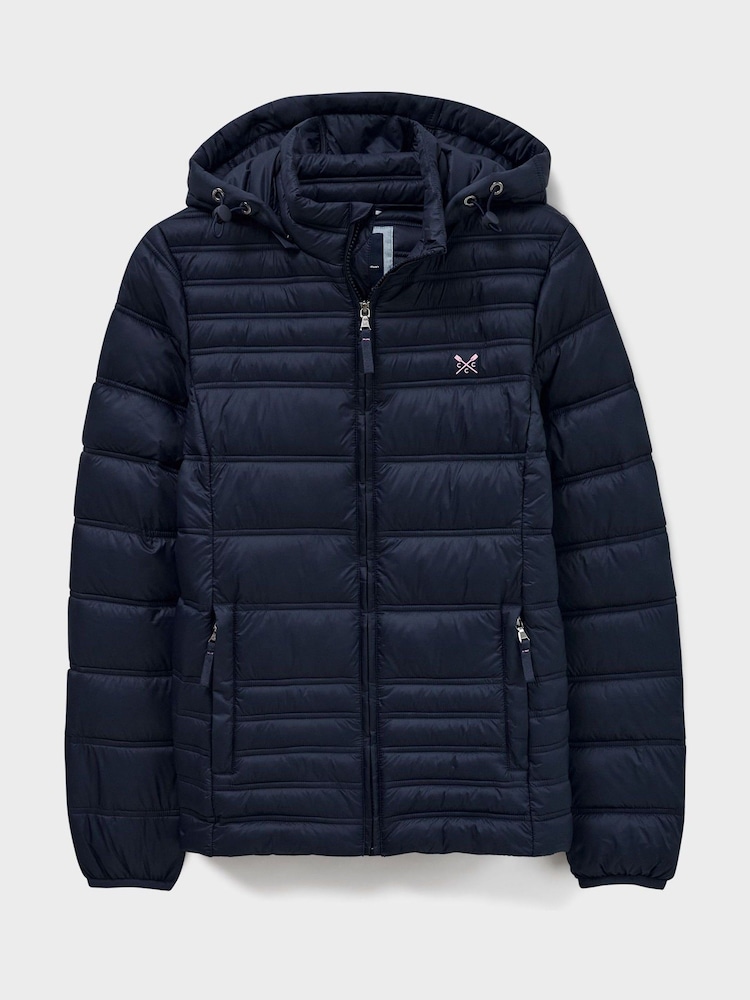 Blau - Crew Clothing Company Leichte Gefütterte Jacke - Bild 6 von 6 Blau - Crew Clothing Company Leichte Gefütterte Jacke - Bild 6 von 6