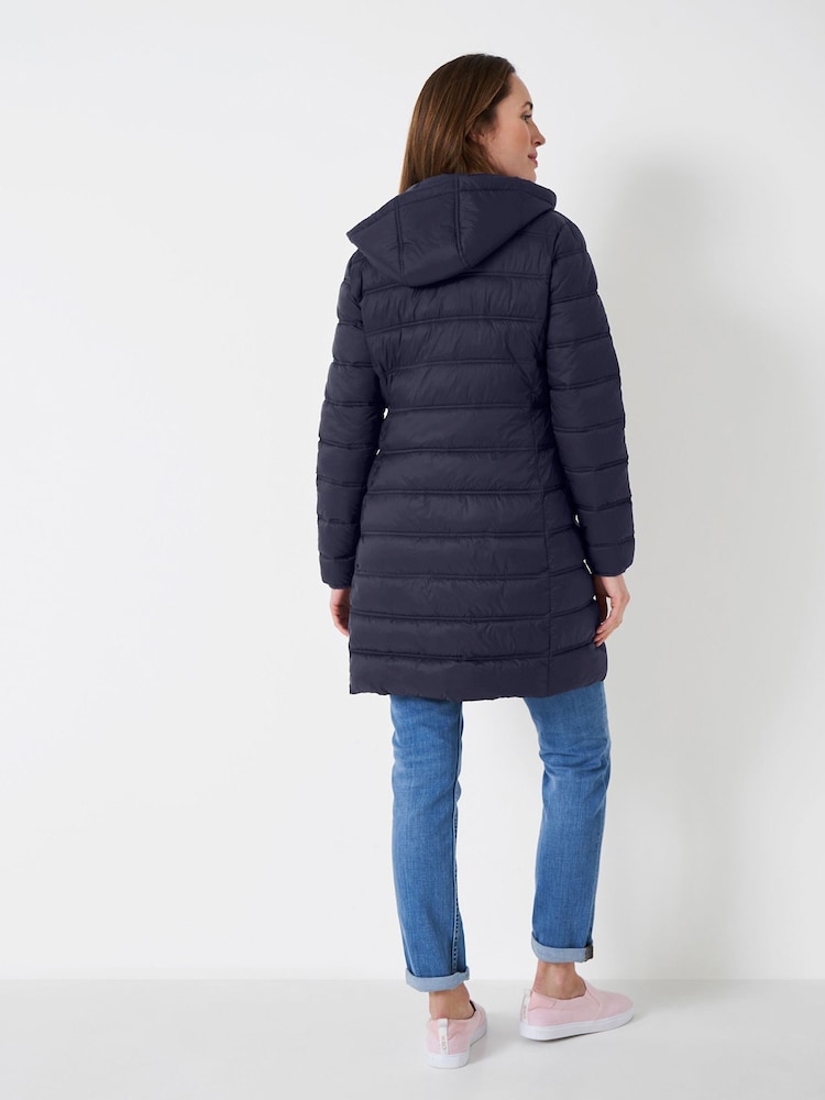 Crew Clothing Blue Lightweight Padded Coat - Image 2 of 5