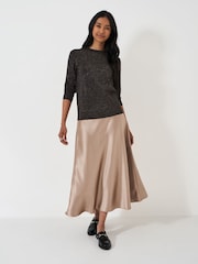 Crew Clothing Black Lula Sparkle Crew Neck Knit Jumper - Image 3 of 5