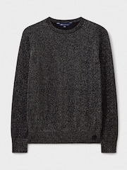 Crew Clothing Black Lula Sparkle Crew Neck Knit Jumper - Image 5 of 5
