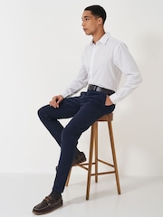Crew Clothing Company Blue Light Slim Chinos Trousers - Image 4 of 5