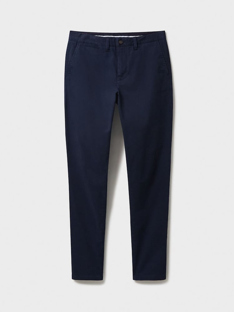 Crew Clothing Company Blue Light Slim Chinos Trousers - Image 5 of 5