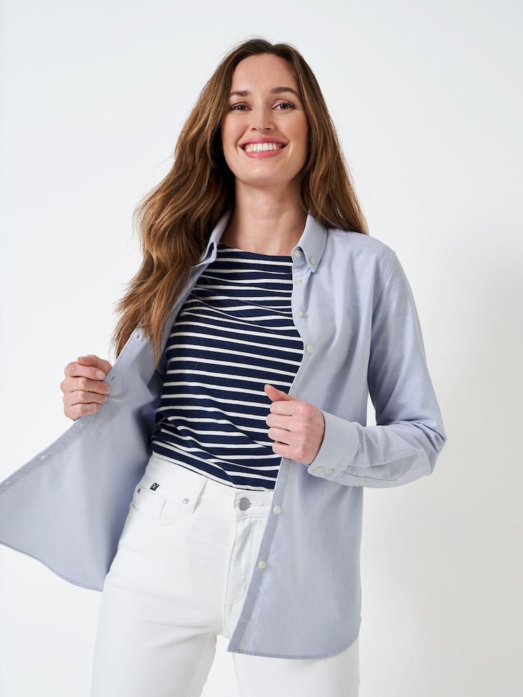 Crew Clothing Blue Bracken Oxford Shirt - Image 1 of 5