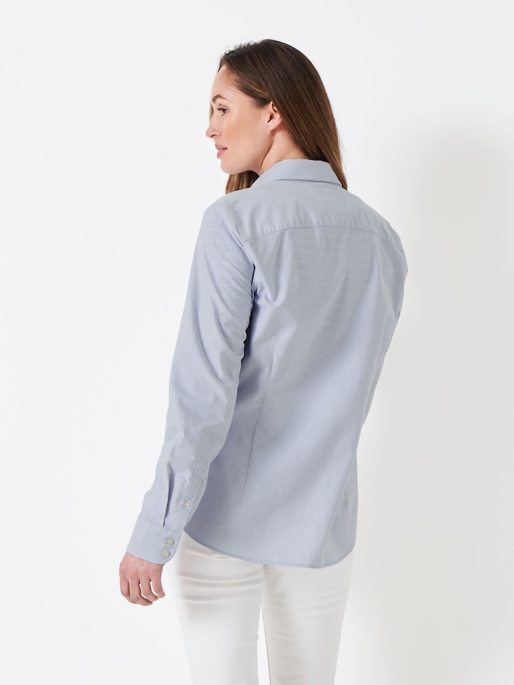 Crew Clothing Blue Bracken Oxford Shirt - Image 2 of 5
