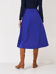 Crew Clothing Blue Dana 100% Cotton Poplin Skirt - Image 2 of 5