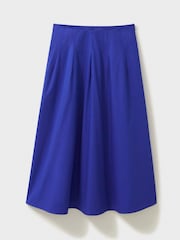 Crew Clothing Blue Dana 100% Cotton Poplin Skirt - Image 5 of 5