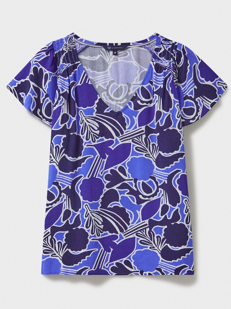 Niebieski - Crew Clothing Tia Frill Top - Image 5 of 5