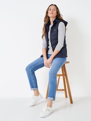 Crew Clothing Blue Lightweight Hooded Gilet - Image 4 of 5