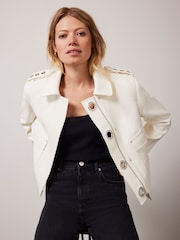 Mint Velvet Cream Eyelet Detail Jacket - Image 2 of 9