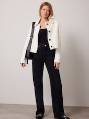 Mint Velvet Cream Eyelet Detail Jacket - Image 4 of 9