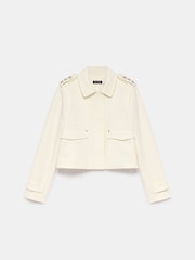 Mint Velvet Cream Eyelet Detail Jacket - Image 7 of 9