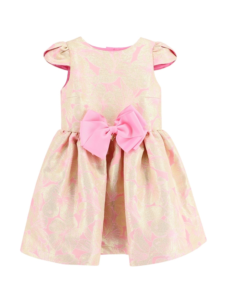 Angels Face Pink Rose Madison Metallic Flower Dress - Image 2 of 3 Angels Face Pink Rose Madison Metallic Flower Dress - Image 2 of 3