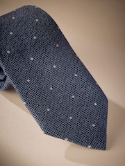 Steel Blue/Neutral Brown Signature Made In Italy Polka Dot Tie - Image 2 of 4