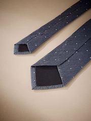 Steel Blue/Neutral Brown Signature Made In Italy Polka Dot Tie - Image 3 of 4