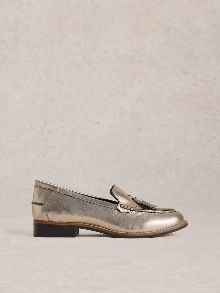 White Stuff Metallic Elba Loafers - Image 1 of 4 White Stuff Metallic Elba Loafers - Image 1 of 4