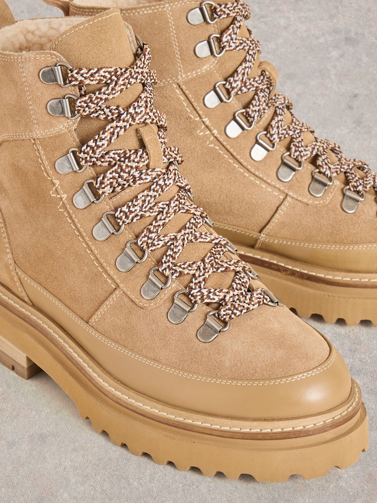 White Stuff Natural Olive Hiker Boots - Image 4 of 4