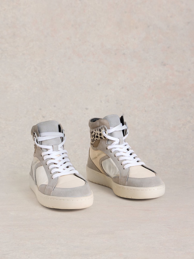 White Stuff Natural Heidi Hi-Top Trainers - Image 1 of 4 White Stuff Natural Heidi Hi-Top Trainers - Image 1 of 4