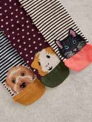 White Stuff Natural Pet Pals Ankle Sock 3 Pack - Image 2 of 2