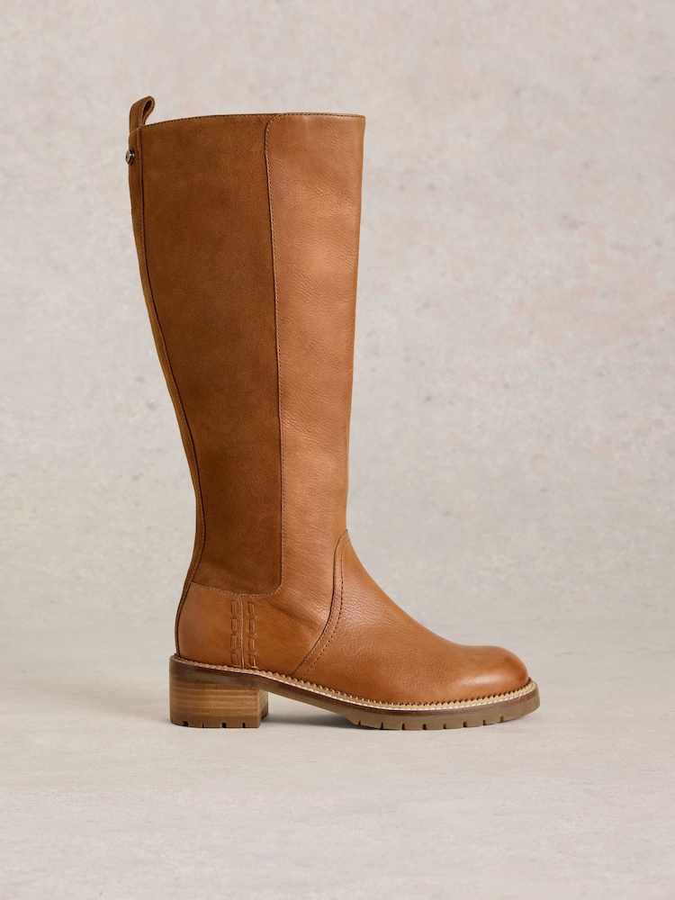 White Stuff Brown Serena Leather Knee High Boots - Image 2 of 4 White Stuff Brown Serena Leather Knee High Boots - Image 2 of 4