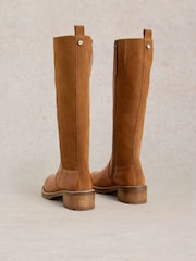 White Stuff Brown Serena Leather Knee High Boots - Image 3 of 4
