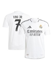 adidas White Real Madrid Home Authentic Shirt 2024-25 - Image 1 of 3