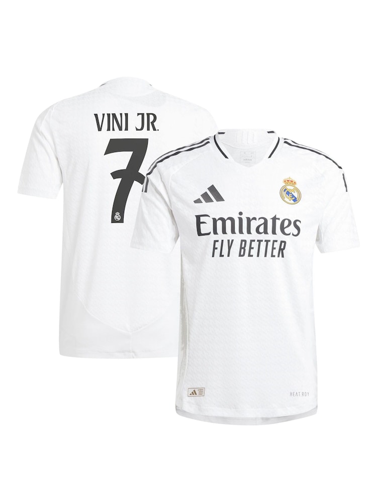 adidas White Real Madrid Home Authentic Shirt 2024-25 - Image 1 of 3