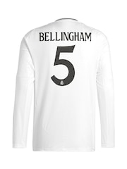 adidas White Real Madrid Home Long Sleeve Shirt 2024-25 - Image 2 of 3