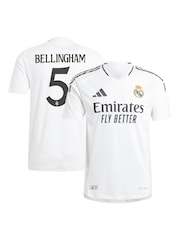 adidas White Real Madrid Home Authentic Shirt 2024-25 - Image 1 of 3