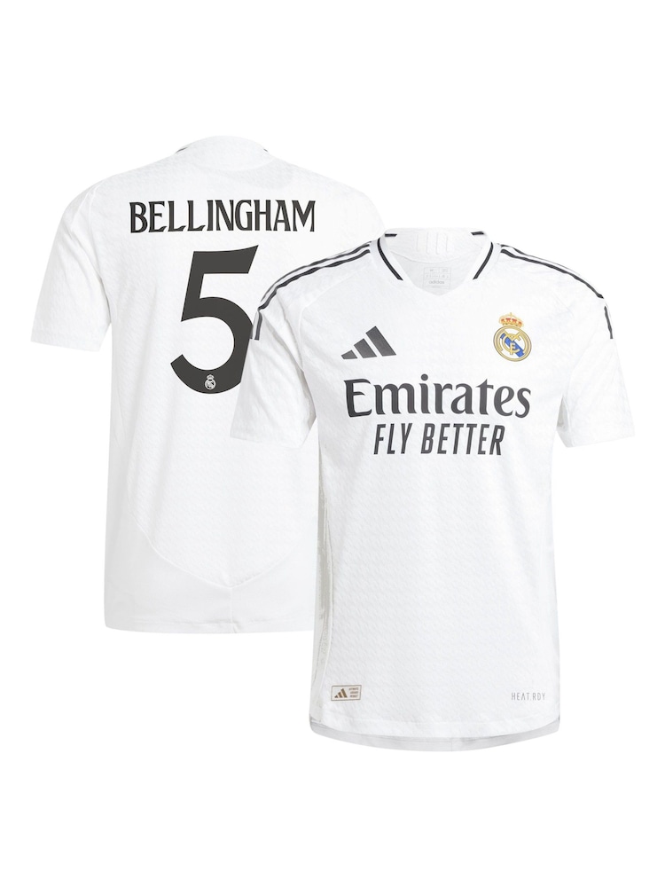 adidas White Real Madrid Home Authentic Shirt 2024-25 - Image 1 of 3