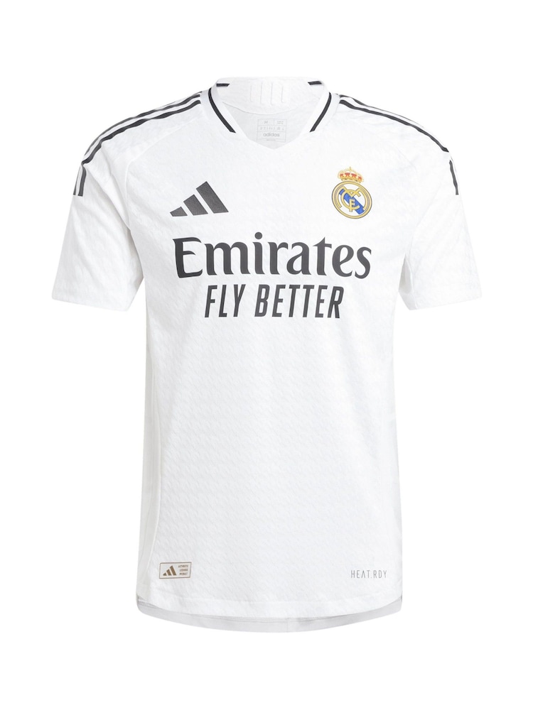 adidas White Real Madrid Home Authentic Shirt 2024-25 - Image 3 of 3