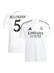 adidas White Real Madrid Home Shirt 2024-25 - Image 1 of 3