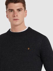 Farah Birchall Crew Neck Black Sweater - Image 4 of 5