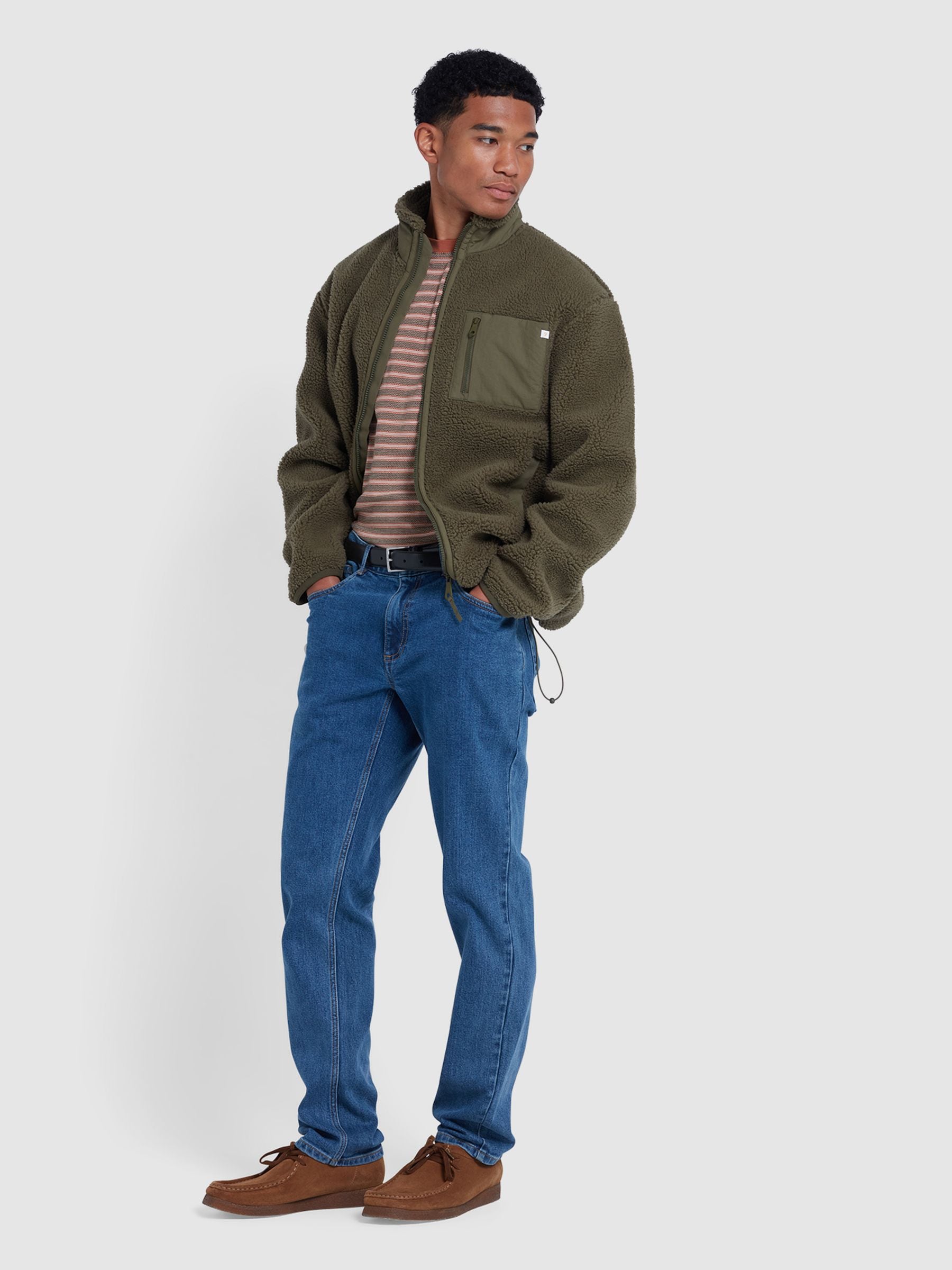Buy Farah Green Bradley Full-Zip Fleece Jacket from the Next UK