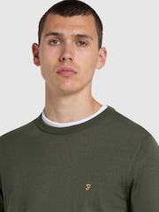 Farah Mullen Pullover aus Merinowolle, Grün - Bild 4 von 4