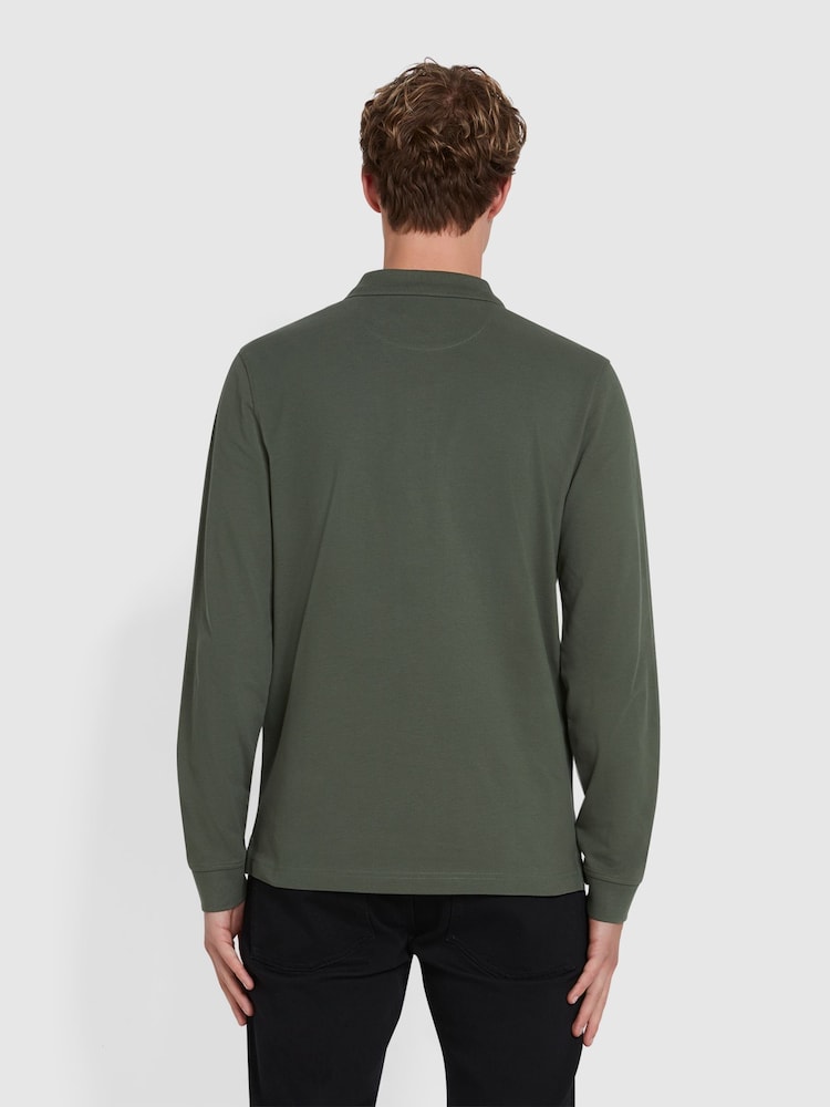 Farah Green Blanes Long Sleeve Polo Shirt - صورة 2 من 5