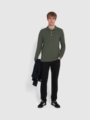 Farah Green Blanes Long Sleeve Polo Shirt - صورة 3 من 5