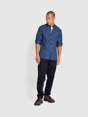 Farah Blue Brewer Long Sleeve Shirt - Image 2 of 5